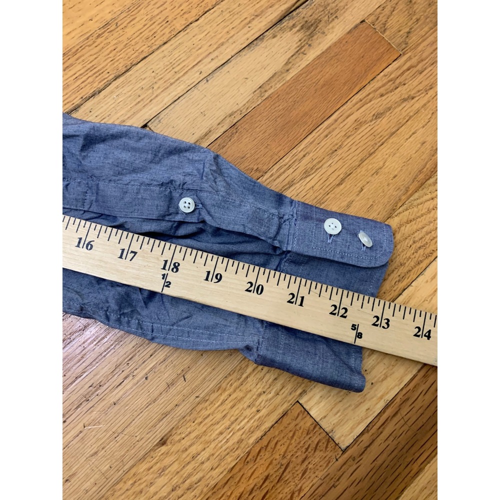 Peter Millar Lady Irish Notre Dame Women's Blue Chambray Button Down Shirt L - Picture 11 of 11